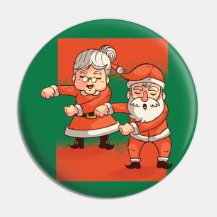 Mr & Mrs. Claus floss dance Pin