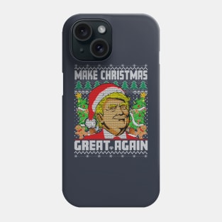 Funny Trump Make Christmas Great Again Ugly Sweaters Xmas Phone Case