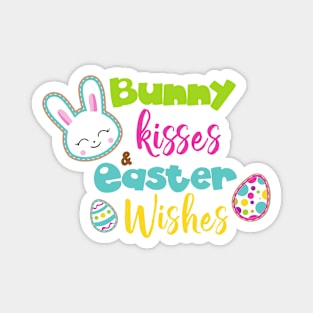 Easter, Bunny Kisses Easter Wishes, Easter Eggs Magnet