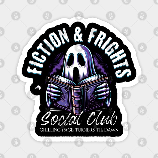 Spooky Book Social Club Magnet by HolidayBug