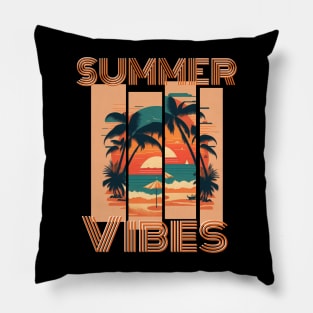 Summer vibes design Pillow