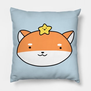 Star Shiba Face Pillow