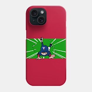 8-Bit Baseball Slide - Texas Phone Case