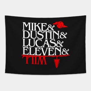 Stranger Things Upside Down Characters Tapestry