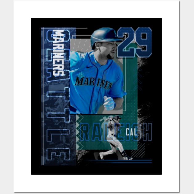 Cal Raleigh Baseball Paper Poster Mariners 2 - Cal Raleigh