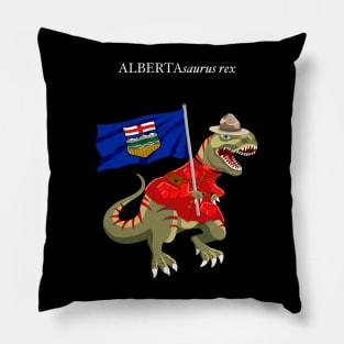 Clanosaurus Rex ALBERTAsaurus rex Alberta Canada Flag Tyrannosaurus Rex Pillow