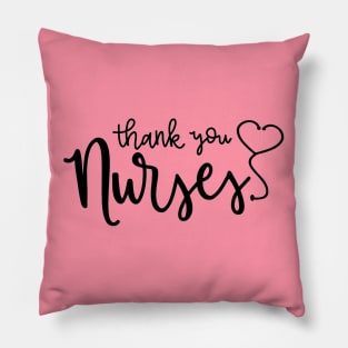 Thank You Nurses Quote Artwork Pillow