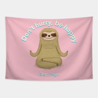 Lazy Sloth Funny Yoga Tapestry