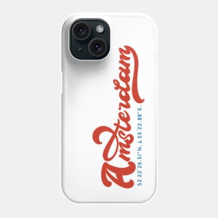 Amsterdam Script GPS Phone Case