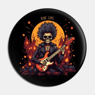 Rockstar Skeleton Rock and Roll Pin