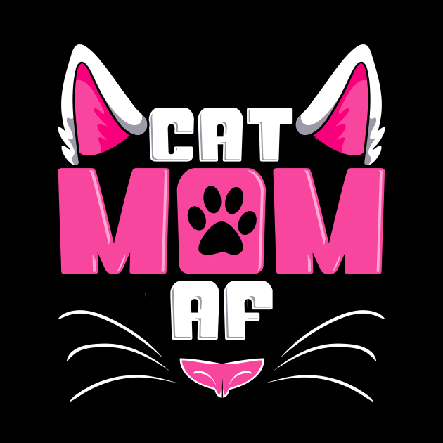 Funny Cat Mom AF Crazy Cat Lady Meme by theperfectpresents