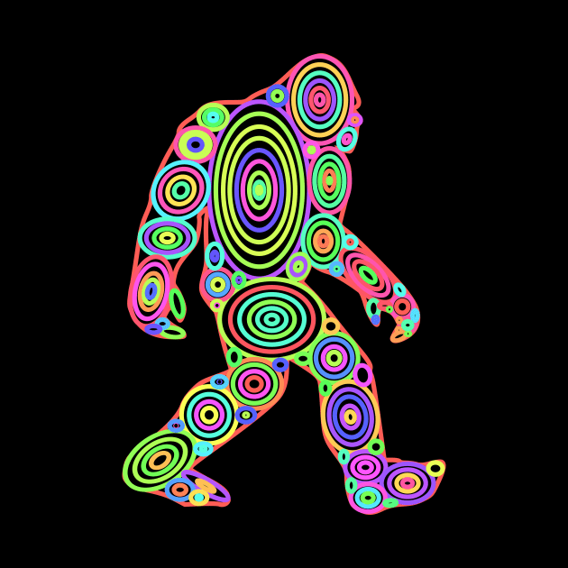 Colorful Bigfoot by Shrenk