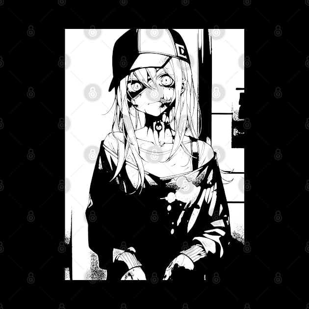 Zombie Manga Anime Girl by DeathAnarchy