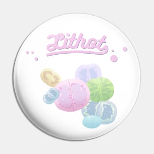 Cute Lithop Plant Mom Lithot Pun Funny Pin