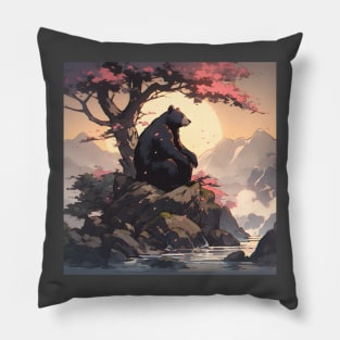 Japanese Black Bear Pillow