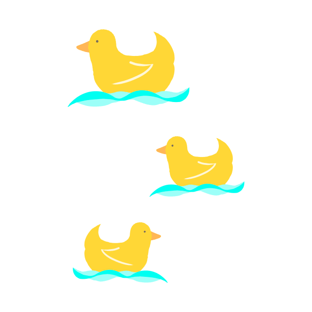 Yellow ducks swimming sticker pack by Amalus-files