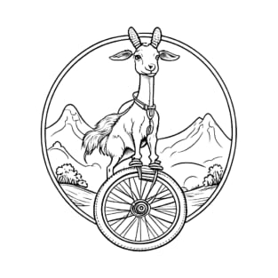 Goat on a unicycle T-Shirt