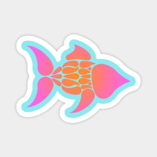 Pink & Orange Tropical Fish Magnet