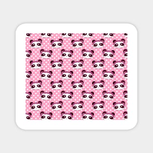 Flower Crown Panda Face Pattern Magnet