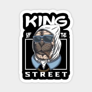 pug dog king of street Magnet