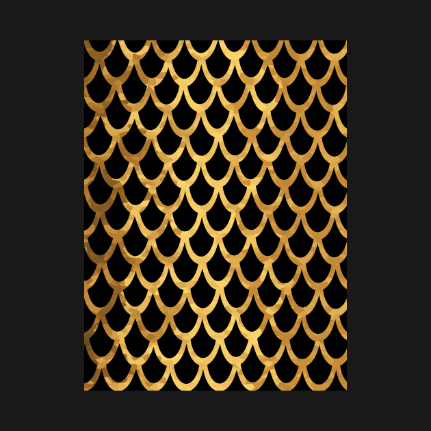 MERMAID Scales Gold And Black by SartorisArt1