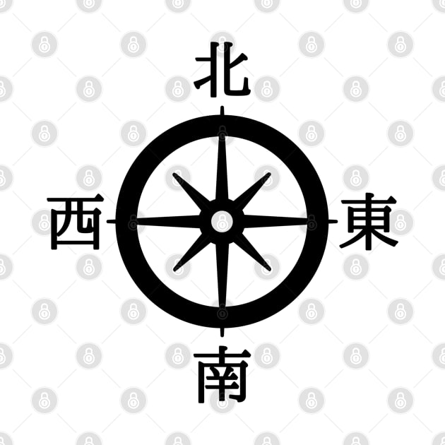 Kanji Compass -Black- by Kanjisetas