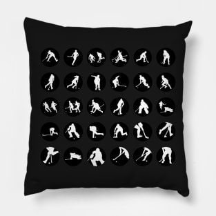 Field Hockey Icon Stickers Pillow