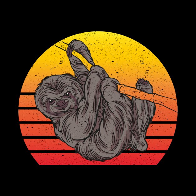 Discover Retro Sloth Sunset Look - Sloth - Mug