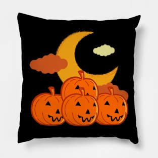 Moon Pumpkin Pillow