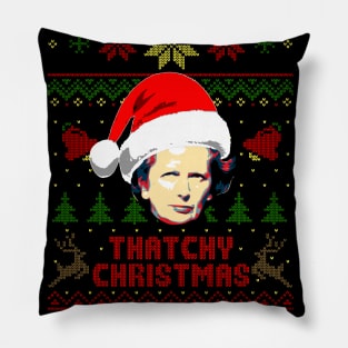 Margaret Thatcher Thatchy Christmas Pillow