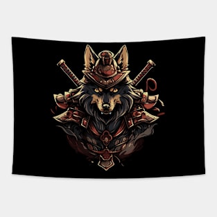 samurai wolf Tapestry