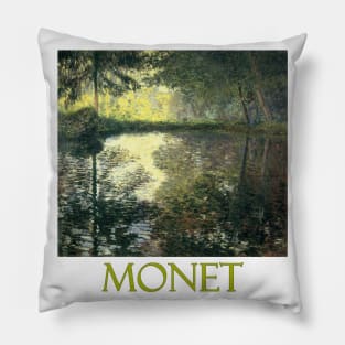 The Pond at Montgeron by Claude Monet Pillow