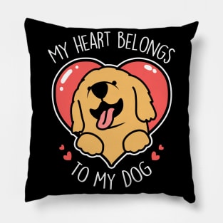 Valentine's Day Golden Retriever Dog Pillow