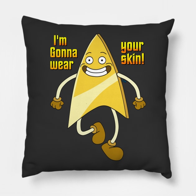 Badgey "I'm gonna wear your skin" Pillow by corzamoon