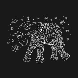 Elephant Mandala Drawing T-Shirt