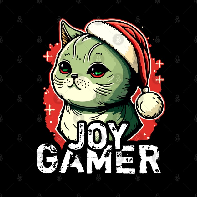 Christmas Cat Gamer by MaystarUniverse