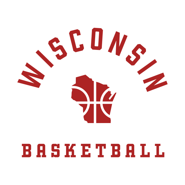 Wisconsin Basketball in Red by Modern Evolution