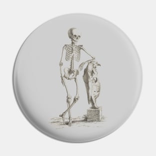 Lazy Hipster Skeleton Pin