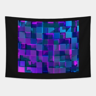 Chrome Cubes Pattern Tapestry