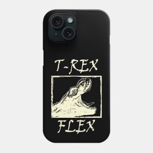 T-Rex Flex Dino Distressed Retro White Phone Case