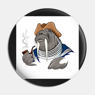 Smoking Walrus Pin