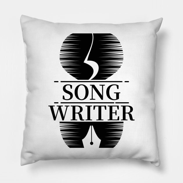 Song writer icon vintage classic Pillow by Degiab