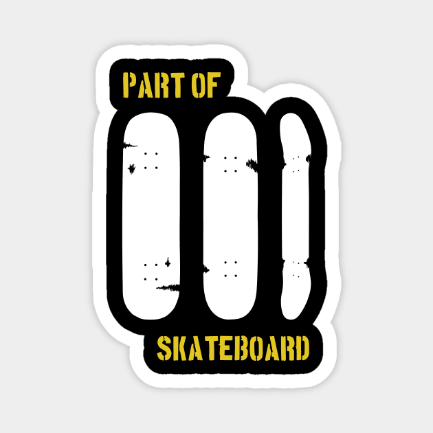 Skateboard Magnet by kalemstudio