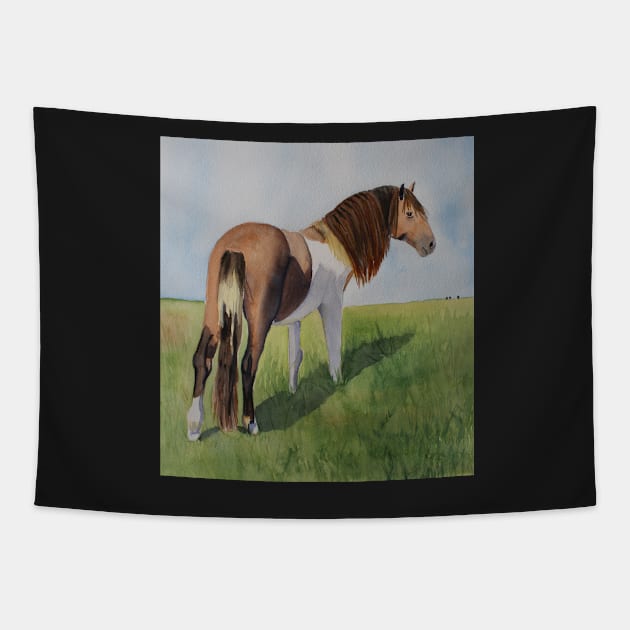 Wild Horse from Assateague Island Tapestry by Sandraartist