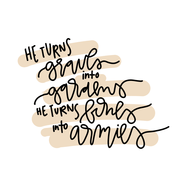 "graves into gardens" christian worship lyrics design by andienoelm