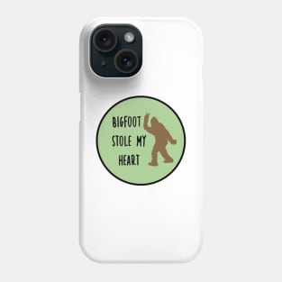 Bigfoot Stole My Heart Moss Green Phone Case