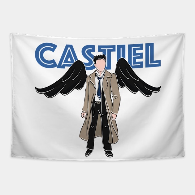 Castiel Tapestry by fsketchr