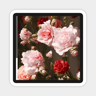 Pink & Red Roses All Over Print Magnet