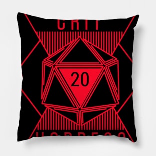 Crit Happens RPG Minimalist Line Art Design Pillow