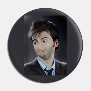 Tenth doctor portrait Pin